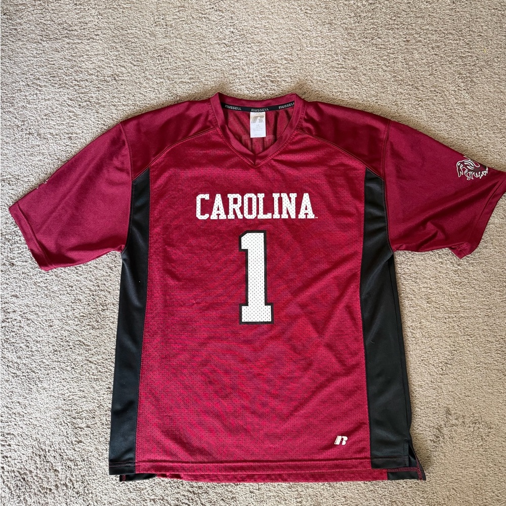 Russell Athletic Red and BlackGamecocks Men's Jersey